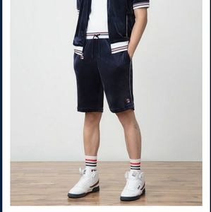 Mens Fila Cristaudo Velour shorts